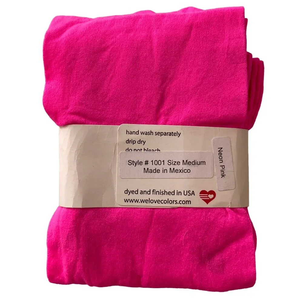 WE LOVE COLORS TIGHTS PANTYHOSE SIZE MEDIUM NEON PINK NEW - Picture 2 of 2